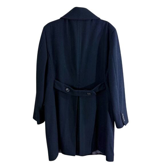 Tayion by Montee Holland Black Wool Blend Pea Coat Double Breasted Men's Sz 42S - Picture 2 of 5